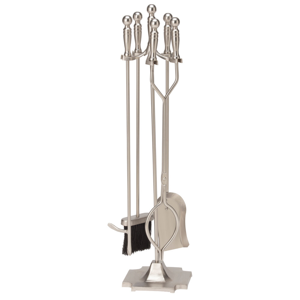 Uniflame 5 Piece Steel Fireplace Tool Set Reviews Wayfair