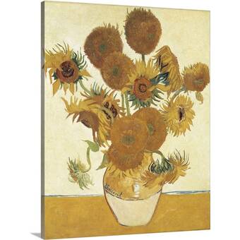 Fleur De Lis Living Vase With Sunflowers By Vincent Van