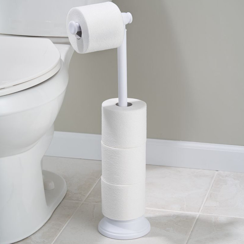 Plastic Toilet Paper Holders You Ll Love Wayfair Kent Free Standing Toilet Paper Holder