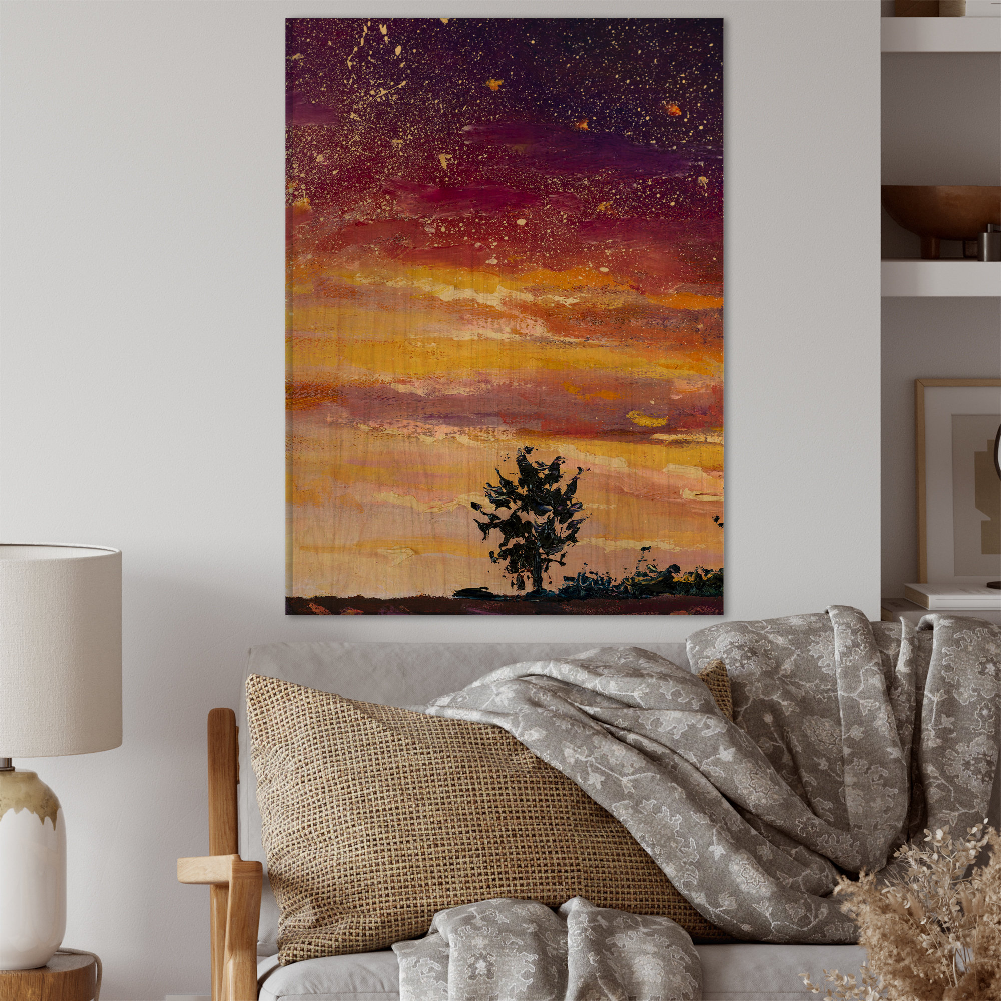 Winston Porter Futurist Sunset Futurist Sunset - Unframed Painting on ...