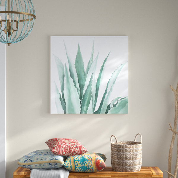 Bungalow Rose Agave Plant Oil Painting Print On Wrapped Canvas