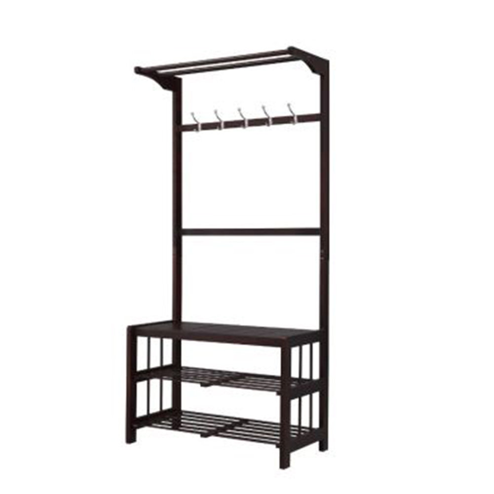 Winston Porter Hemza 19'' Wide Hall Tree with Bench and Shoe Storage Wayfair