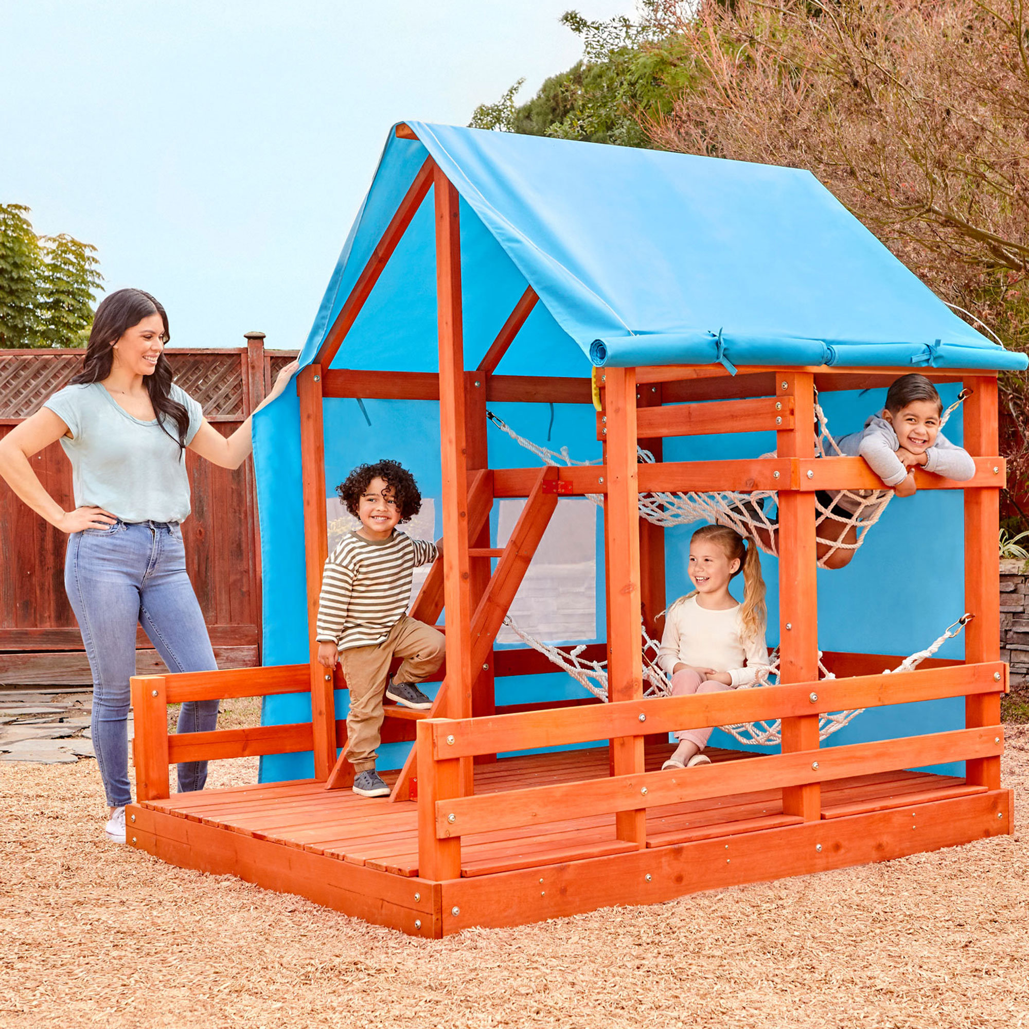 little tikes real wood playset
