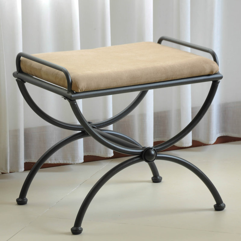 Blomberg Metal Vanity Stool Color: Java