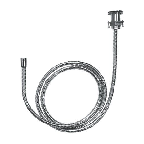Brushed Nickel Hansgrohe HG06438820 Metal Hose Pull-Out Set with Hand Shower Holder and Elbow