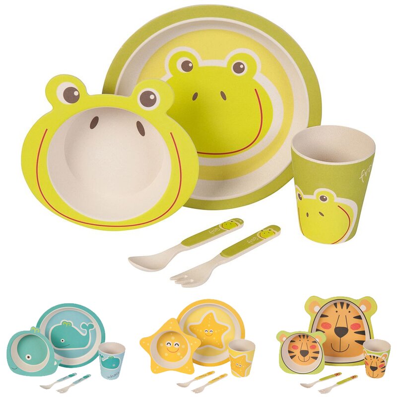 Biozoyg Frog 5 Piece Children’s Dinnerware Set | Wayfair.co.uk