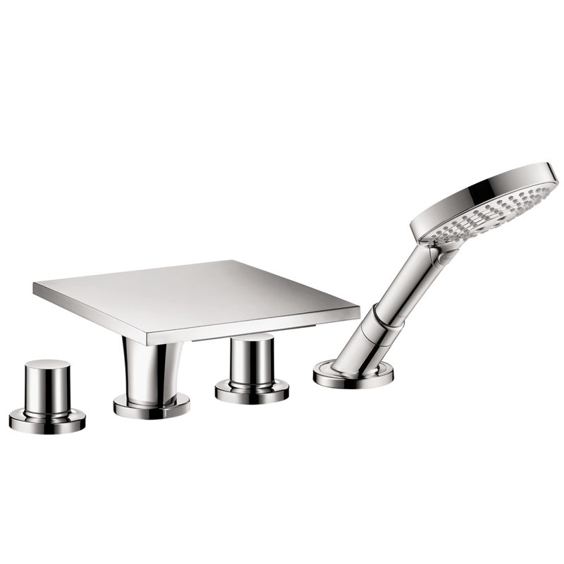Axor Massaud Double Handle Deck Mounted Roman Tub Faucet Trim With Diverter And Handshower Wayfair
