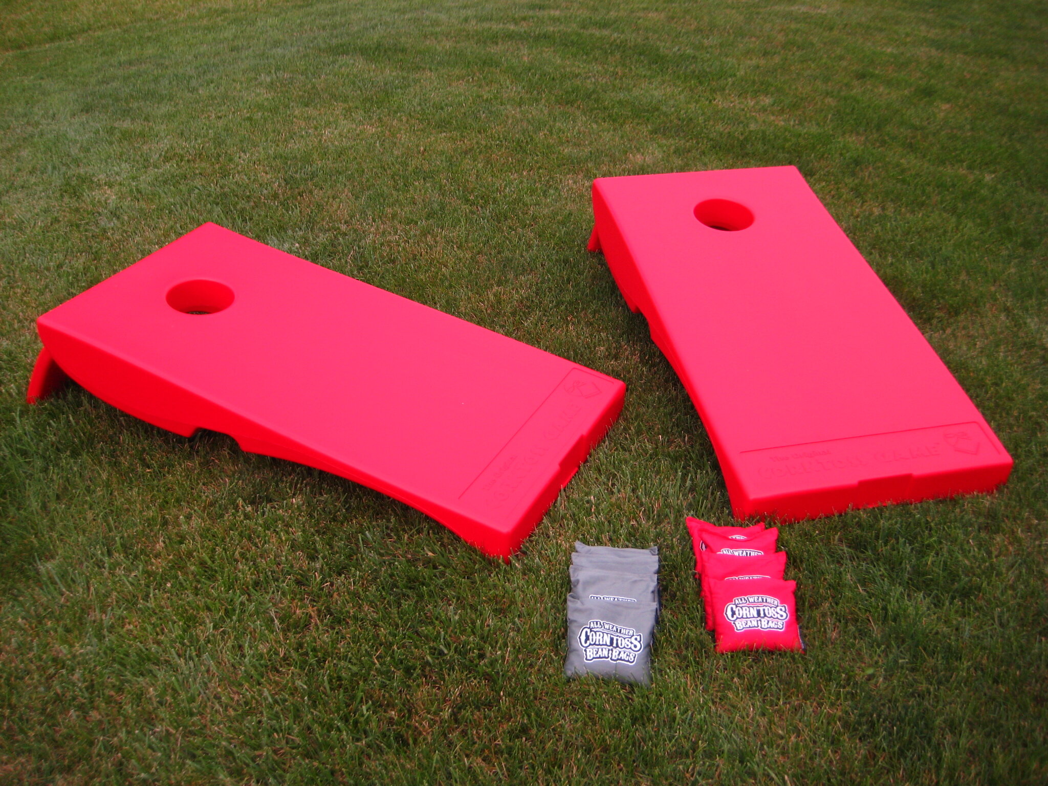 Driveway Games All Weather Cornhole Set Regulation Corn Toss Boards /& Bean Bags Family Outdoor Lawn Yard Game