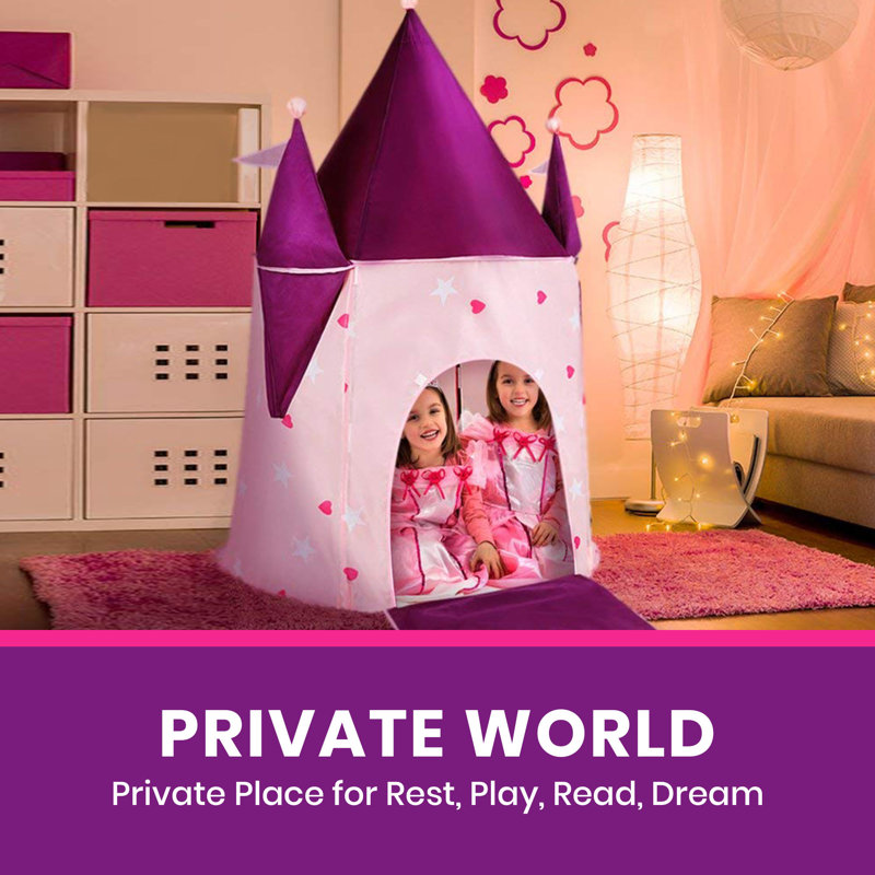 Alvantor Toddler Crystal Castle Princess Pop Up Play Tent With Carrying Bag Reviews Wayfair