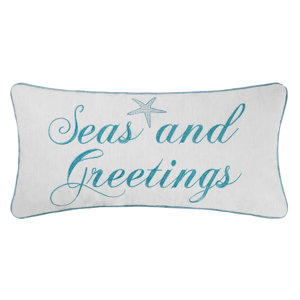 Seasand Greetings Lumbar Pillow