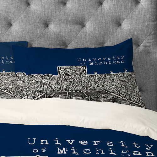 East Urban Home University Of Michigan Duvet Cover Set Wayfair
