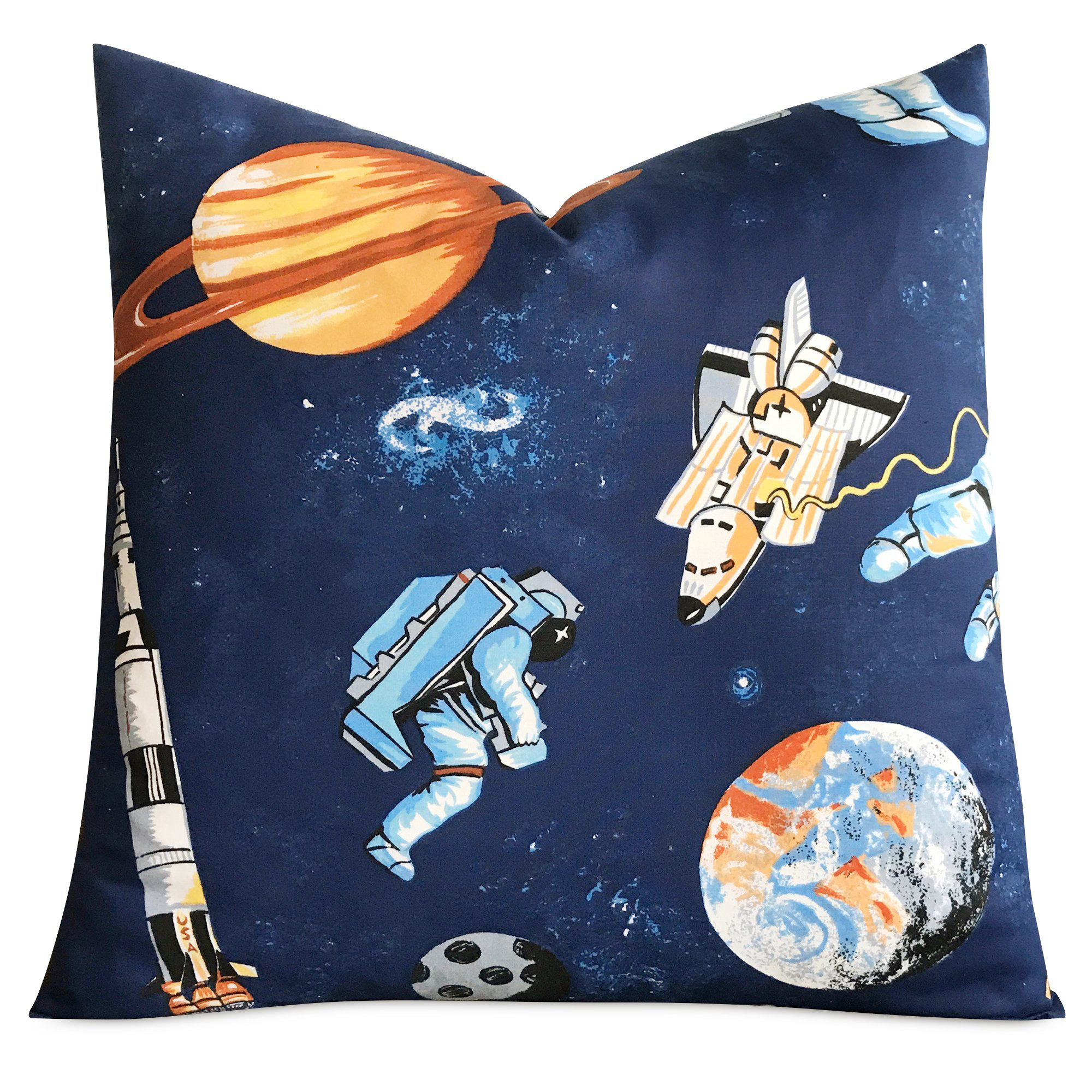 Zoomie Kids Ibanez Kids Space Astronaut Print Decorative Pillow