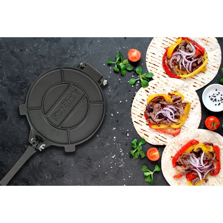 10 Inch Cast Iron Tortilla Press by StarBlue with Free 100 Pieces Oil Paper