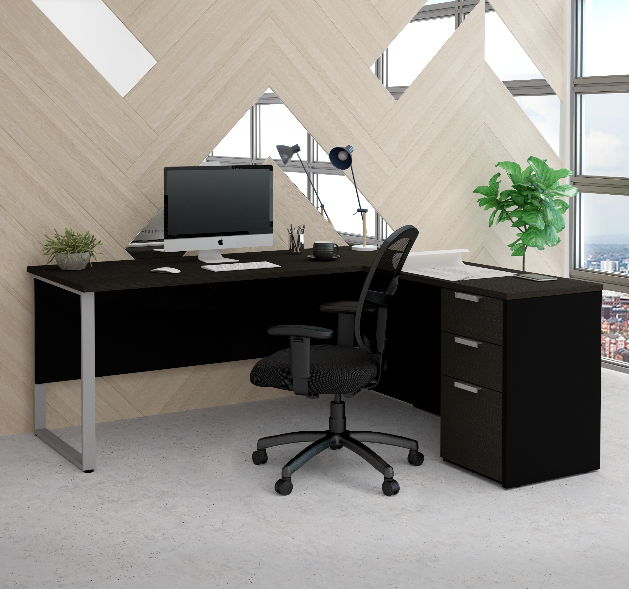 Upper Square Kadian Modern Reversible L Shape Corner Desk