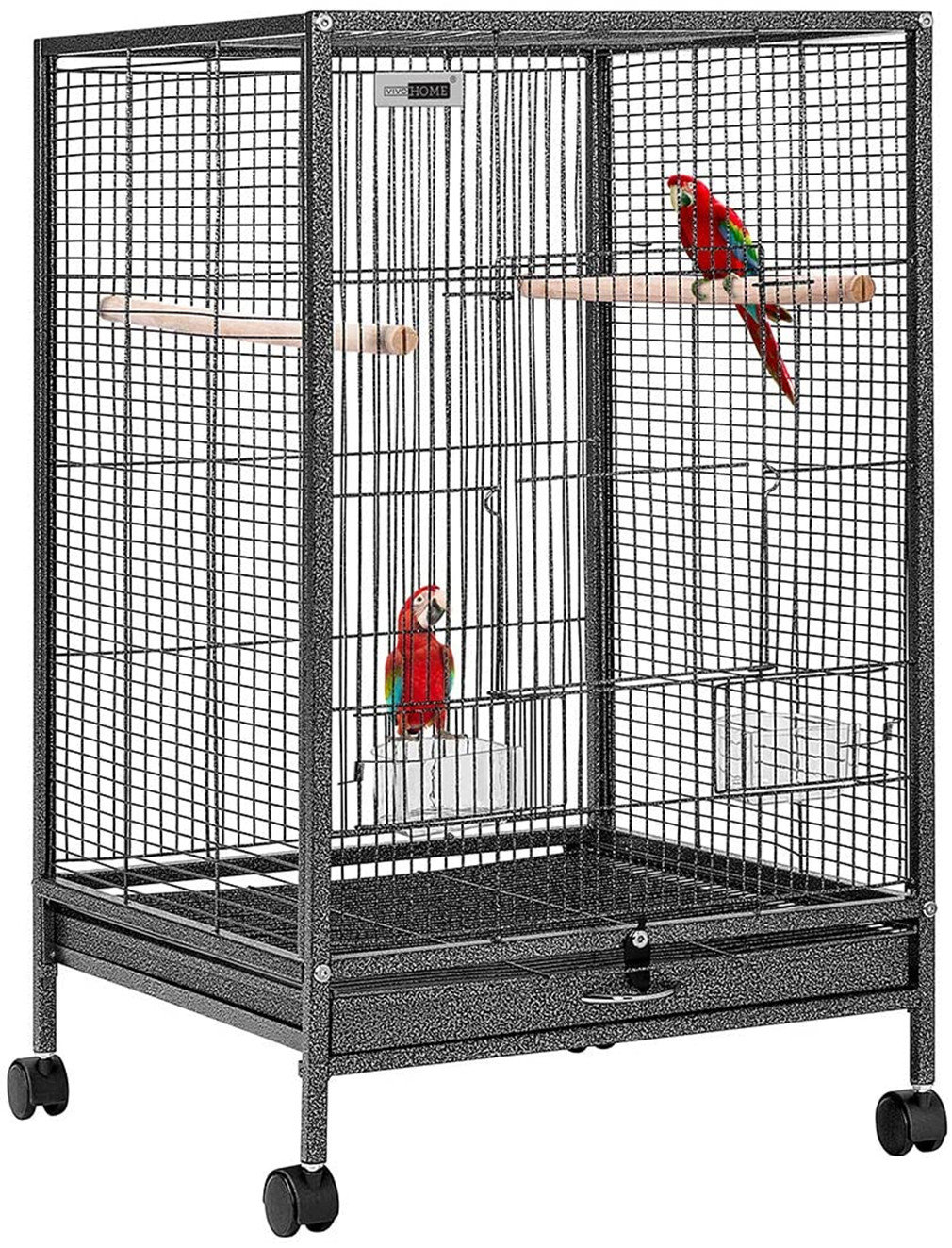 RUZYY Bird Cage Perch Stand Holder Plastic Bird Finch Canary Budgie Cage Platform