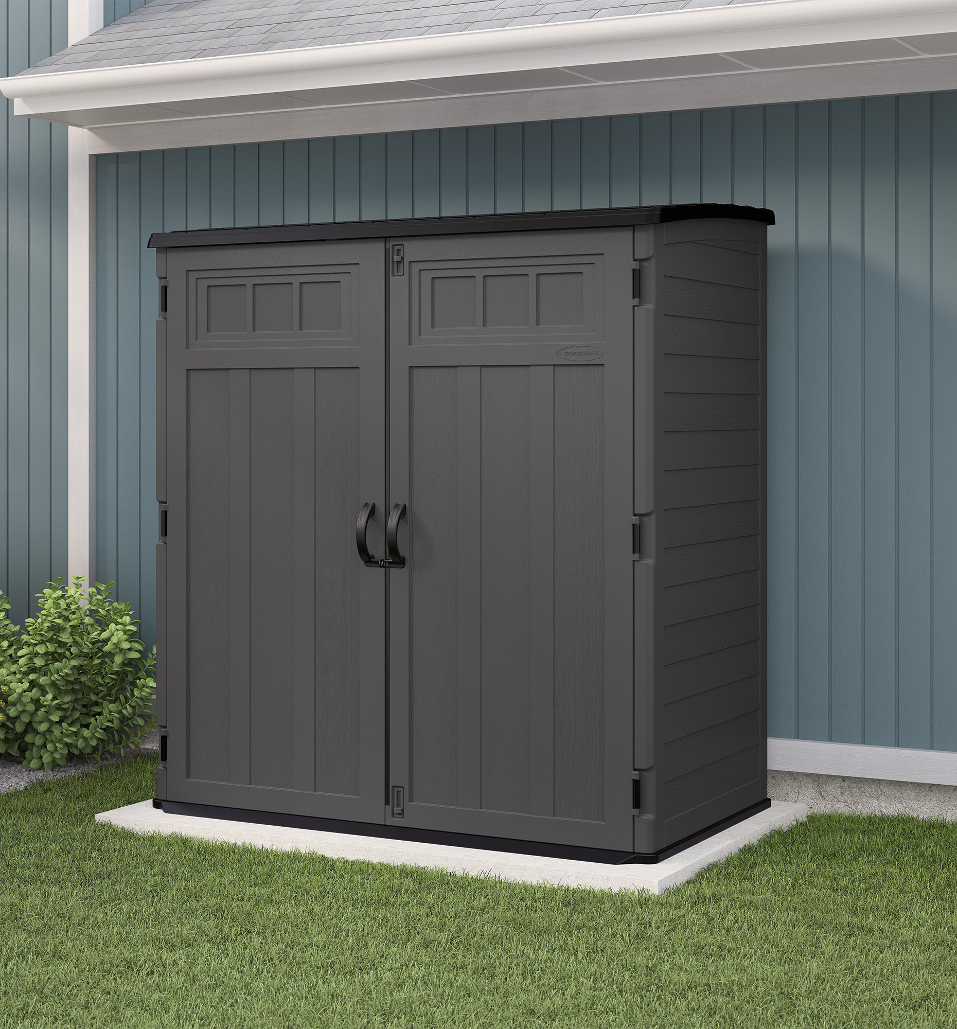Suncast 6 ft. W x 4 ft. D Plastic Vertical Storage Shed & Reviews | Wayfair