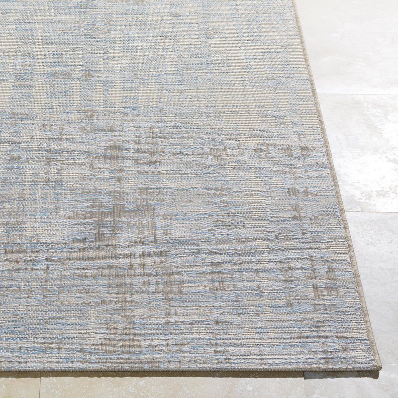 Laurel Foundry Modern Farmhouse Alston Abstract Dark Gray Aqua