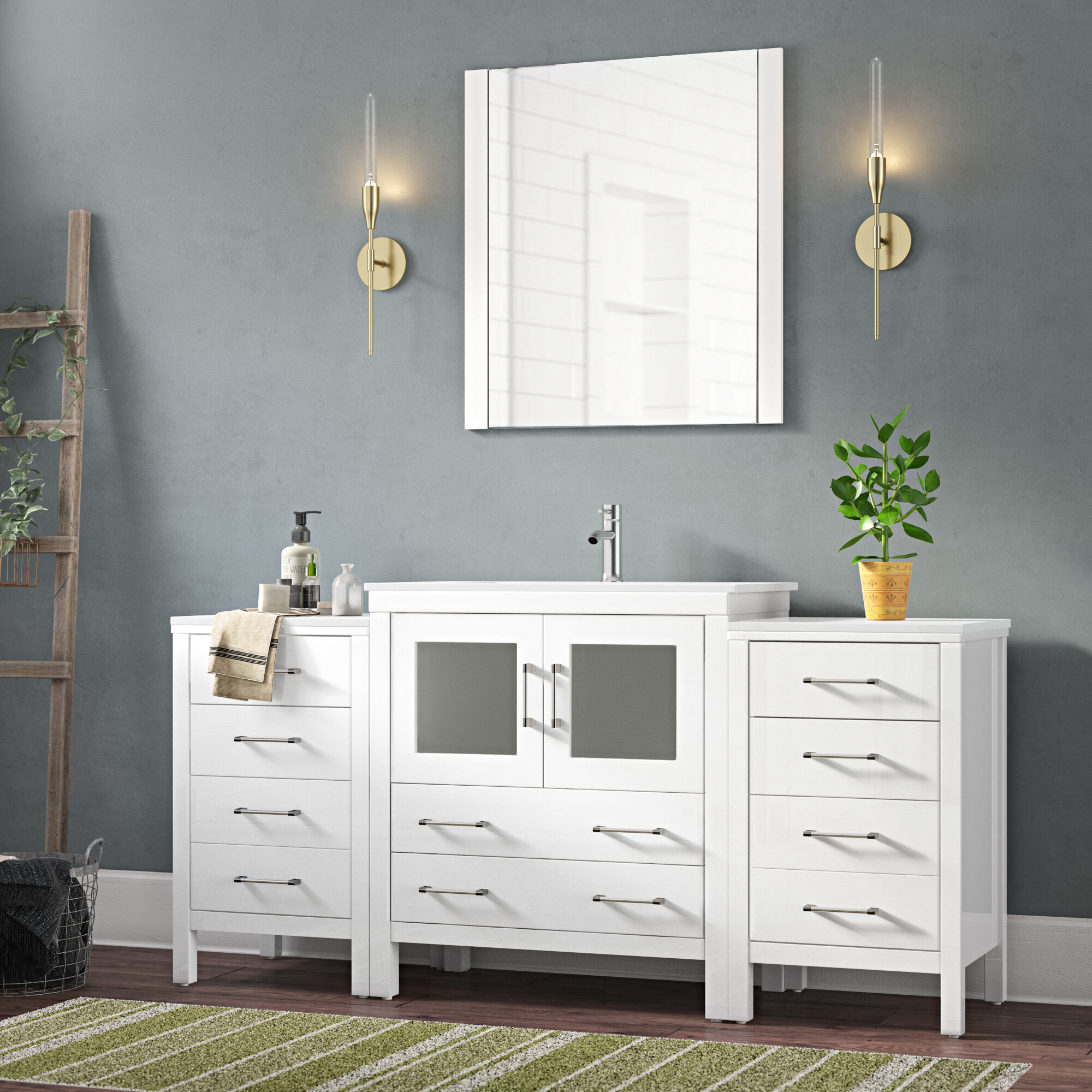 Brayden Studio Stanardsville 66 Single Bathroom Vanity Set With