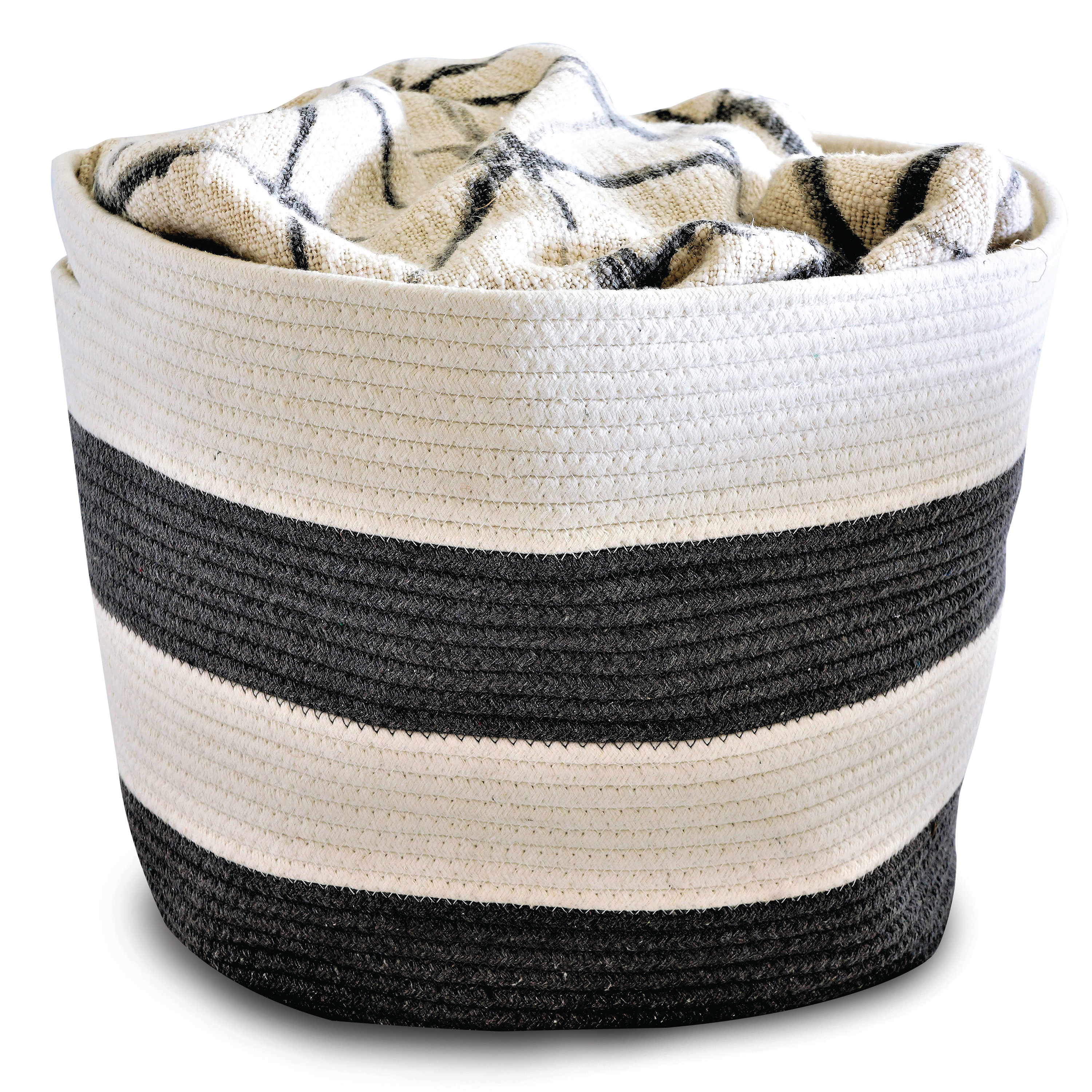 Gracie Oaks Rope Fabric Basket & Reviews Wayfair