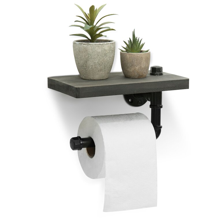 Mygift Toilet Paper Holder With Wood
