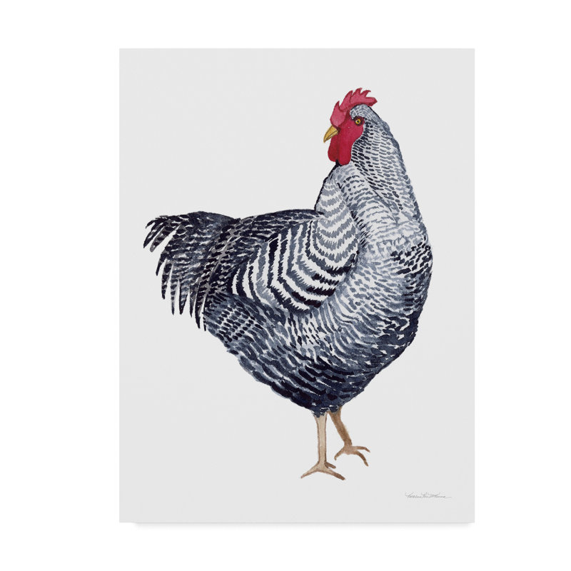August Grove Life On The Farm Chicken Element I Acrylic Painting