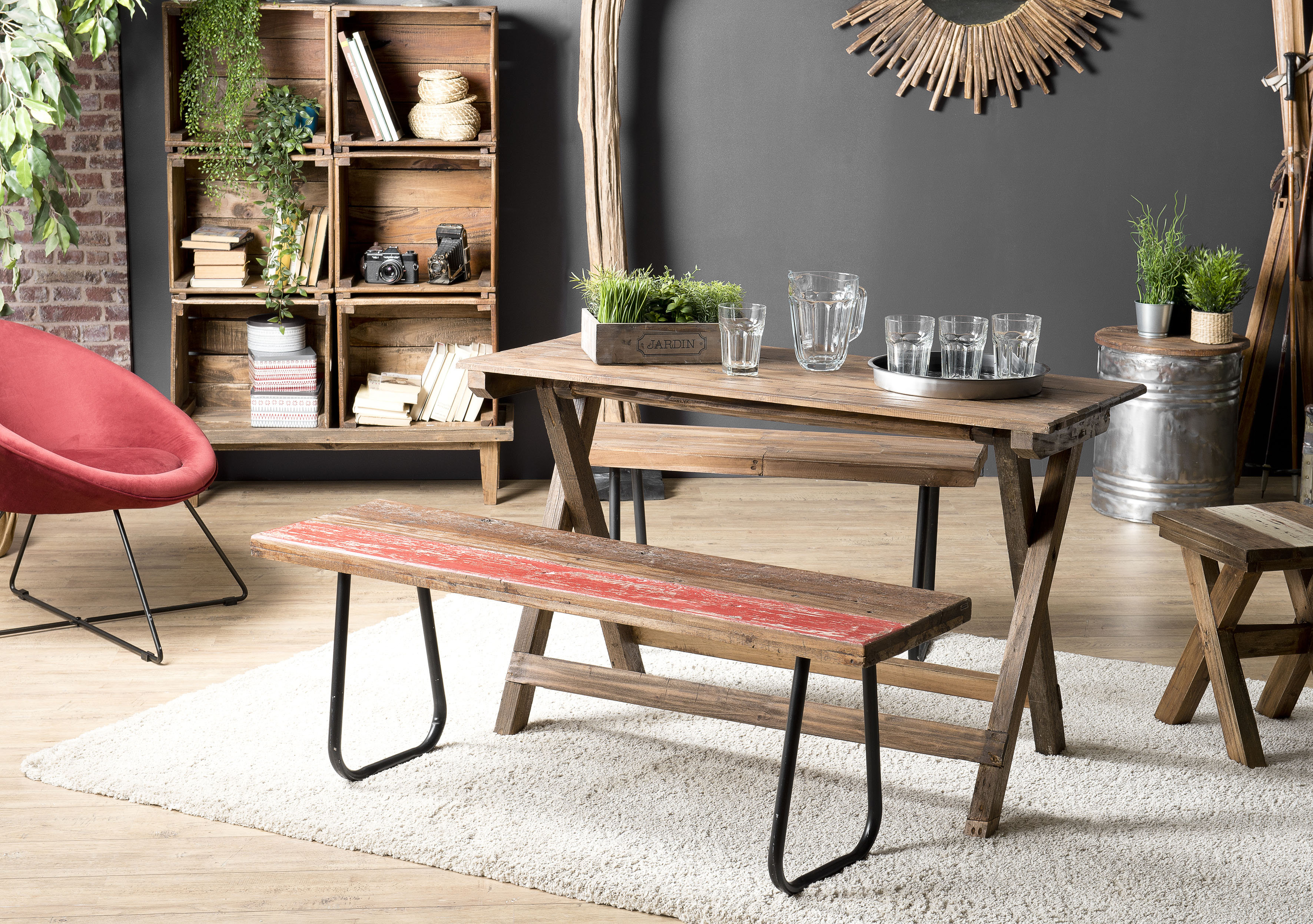 Dpi Folding Dining Set With 2 Benches Wayfair Co Uk