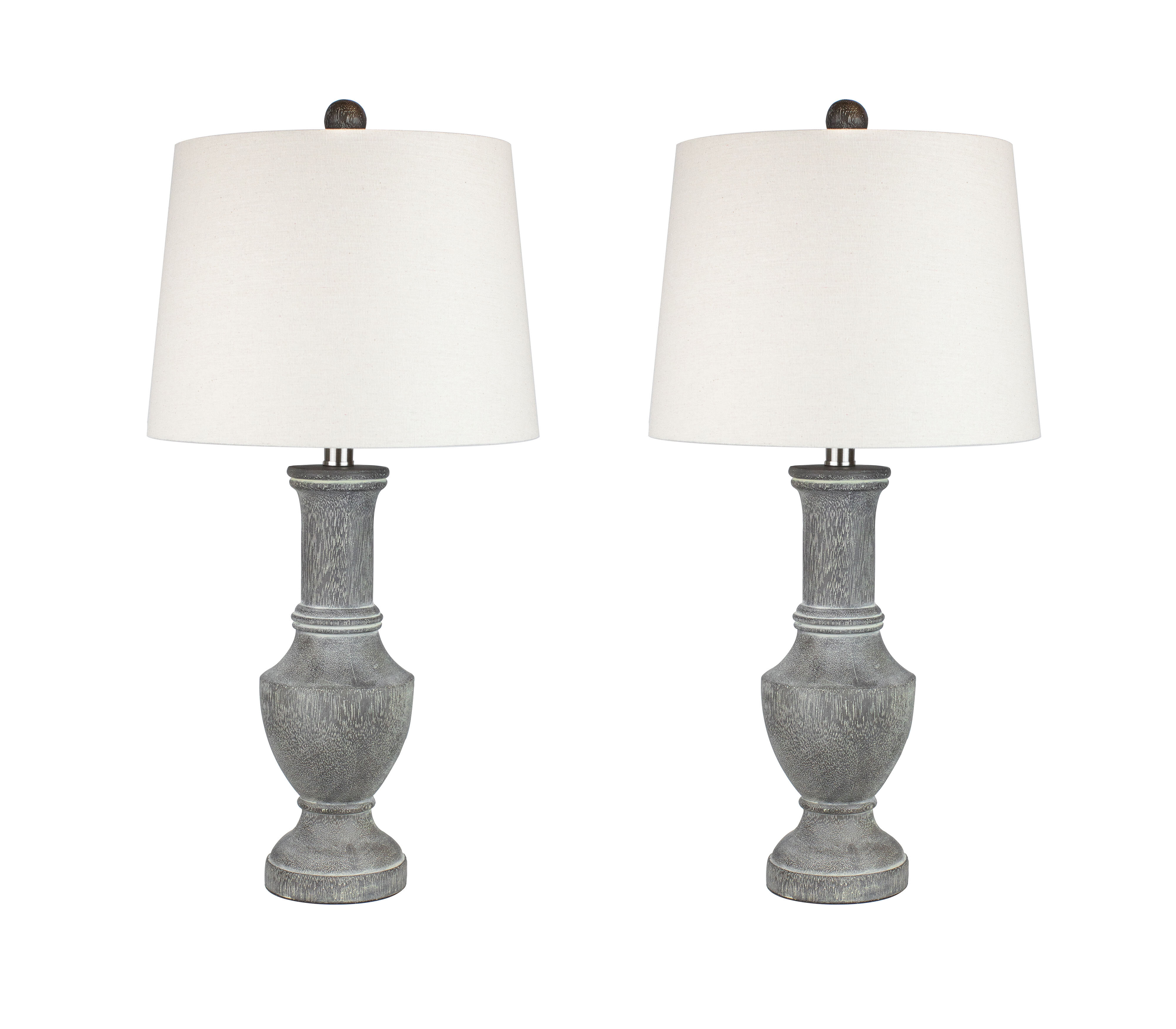 grey table lamp set