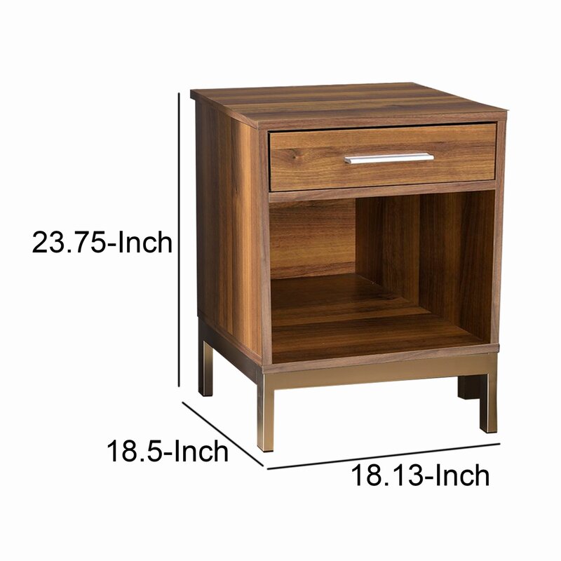 Trevin Spacious Wooden 1 Drawer Nightstand Joss Main