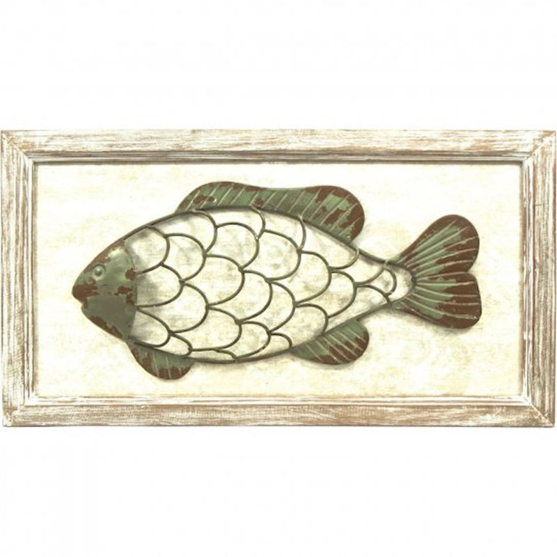 Highland Dunes Wood And Metal Fish Wall Decor Wayfair