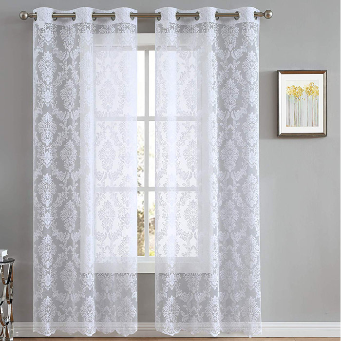 House Of Hampton Peebles Knitted Lace Patio Floral Flower Semi