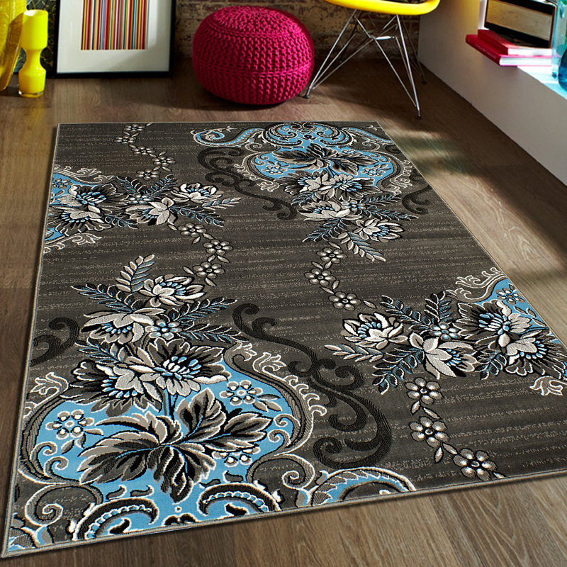 Allstar Rugs Blue Gray Area Rug Reviews Wayfair Blue Gray Area Rug