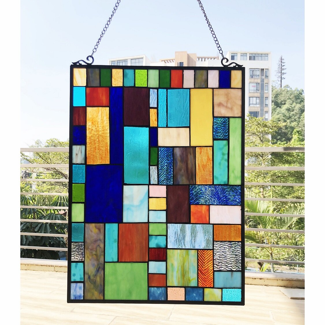 Stained Glass Wall Decorations - Michelle Stained Glass Window Panel