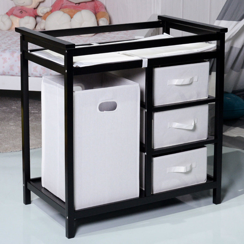 changing table with hamper and drawers