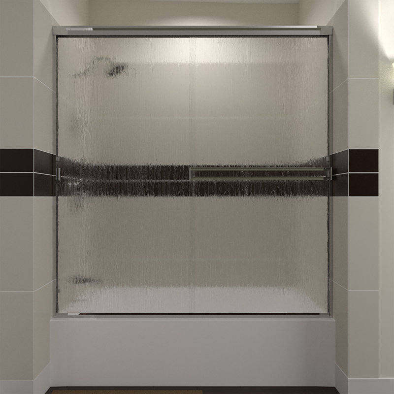 Arizona Shower Door 58 X 56 Bypass Semi Frameless Tub Door Wayfair