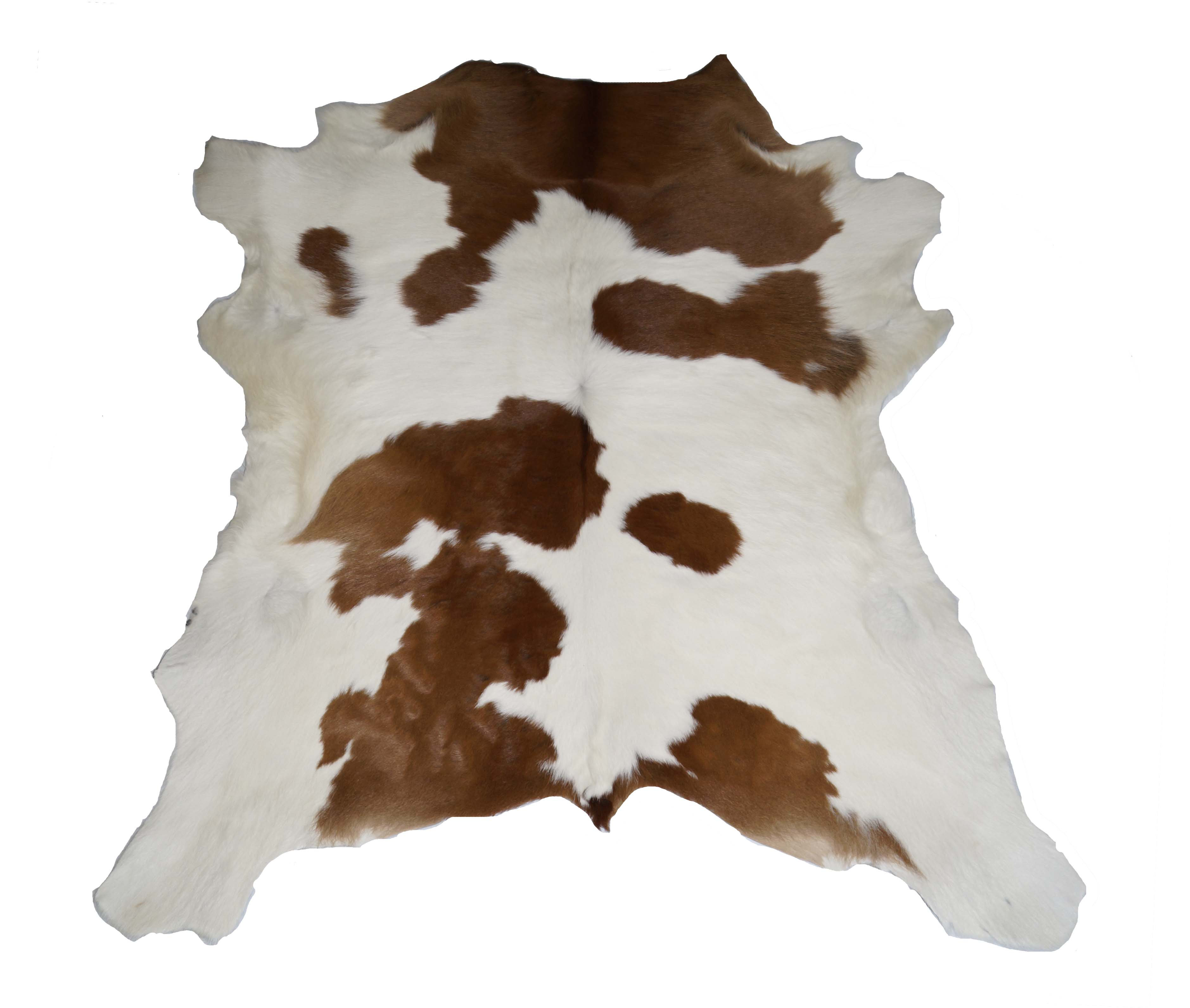 Loon Peak Flore Designer Cowhides Brown And White Calf Skin Area