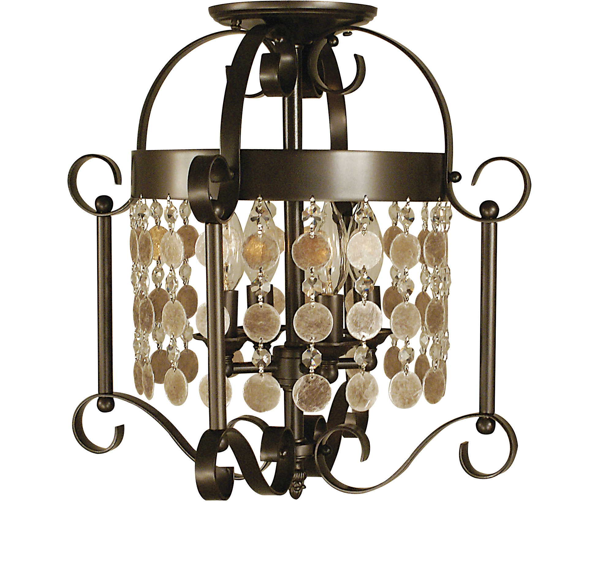 Bungalow Rose Nerys 4 Light 15 Unique Statement Geometric Semi Flush Mount Wayfair