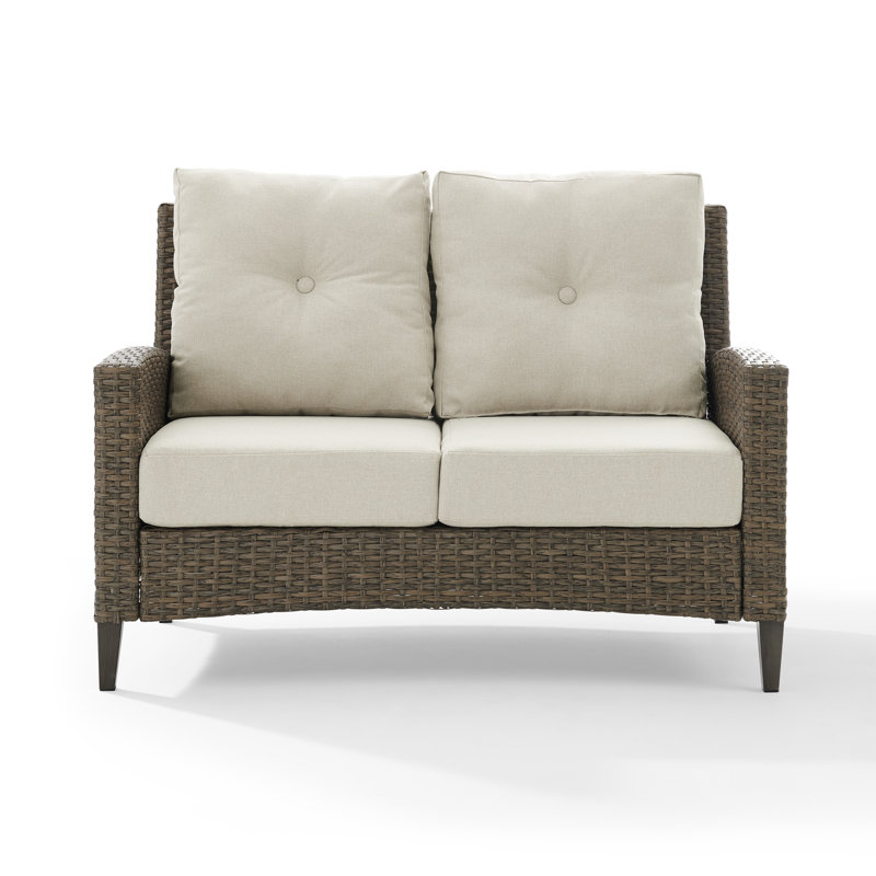 Longshore Tides Allis Furniture Outdoor High Back Loveseat With Cushion Reviews