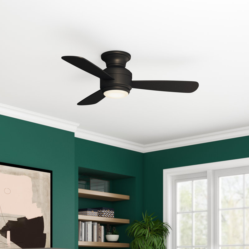 Brayden Studio 44 Lasky 3 Blade Standard Ceiling Fan With Wall Control And Light Kit Included Reviews Wayfair