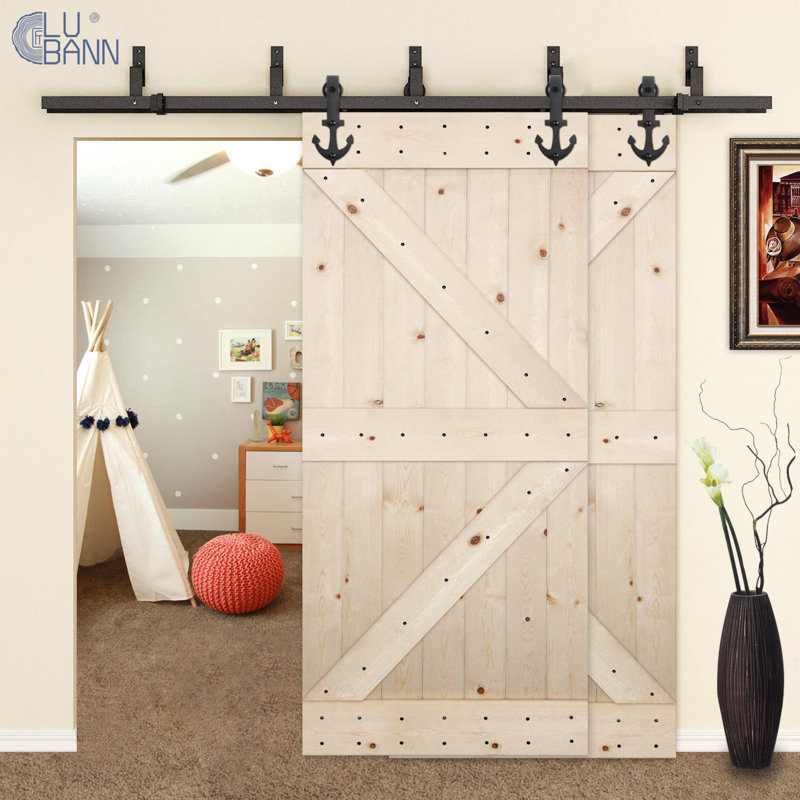 Lubann Bypass Double Sliding Barn Door Hardware Wayfair