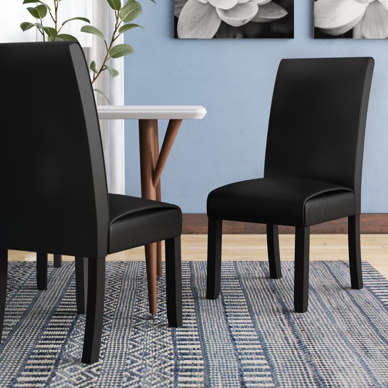 Latitude Run Gabriella Upholstered Dining Chair In Black Reviews Wayfair