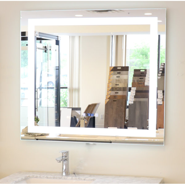 Orren Ellis Miroir De Coiffeuse De Salle De Bain Eclaire Sans