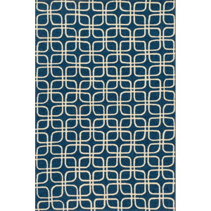 Venice Beach Handmade Blue/Ivory Indoor/Outdoor Area Rug