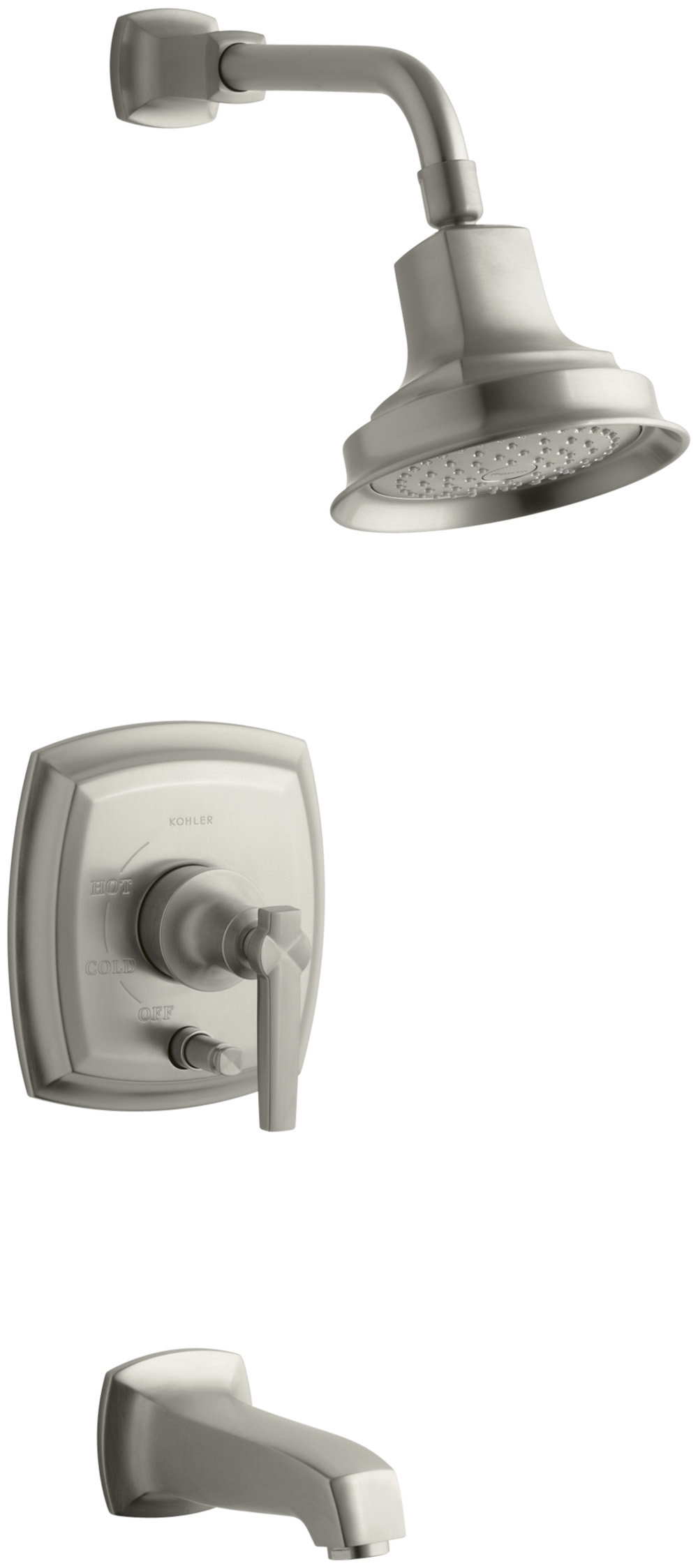 Margaux Rite Temp Pressure Balancing Bath And Shower Faucet Trim With Push On Diverter Lever Handle Valve Not Included Margaux Rite Temp Pressure Balancing Bath And Shower Faucet Trim With Push On Diverter Lever Handle Valve Not Included