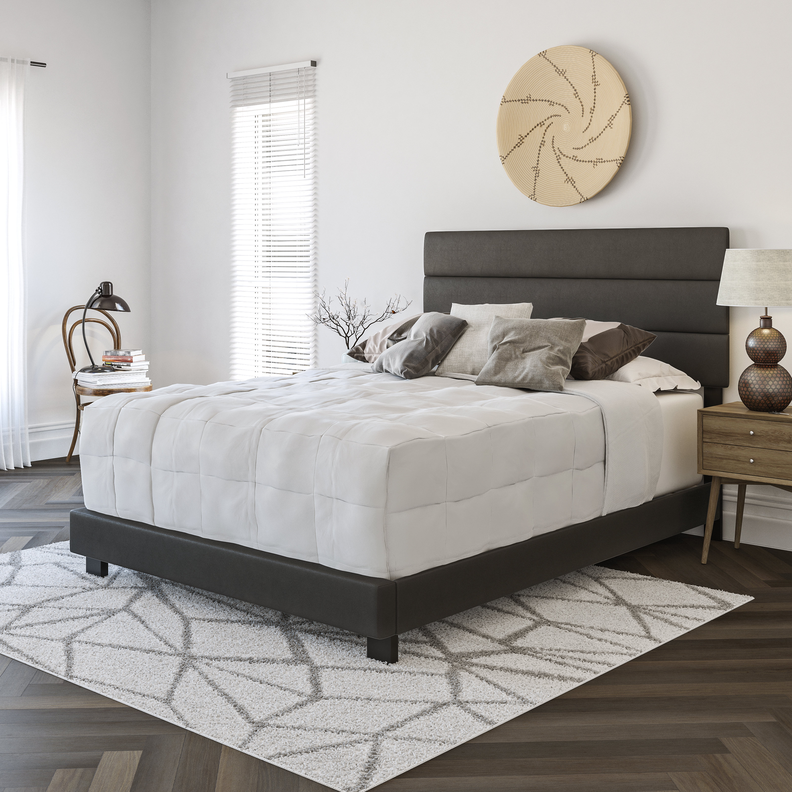 Juana Upholstered Low Profile Platform Bed Reviews Joss Main Juana Upholstered Low Profile Platform
