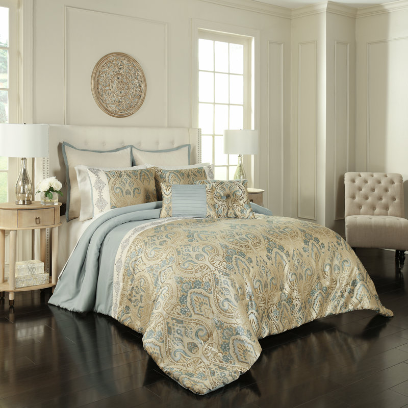 Charlton Home Osburn 7 Piece Reversible Comforter Set Reviews