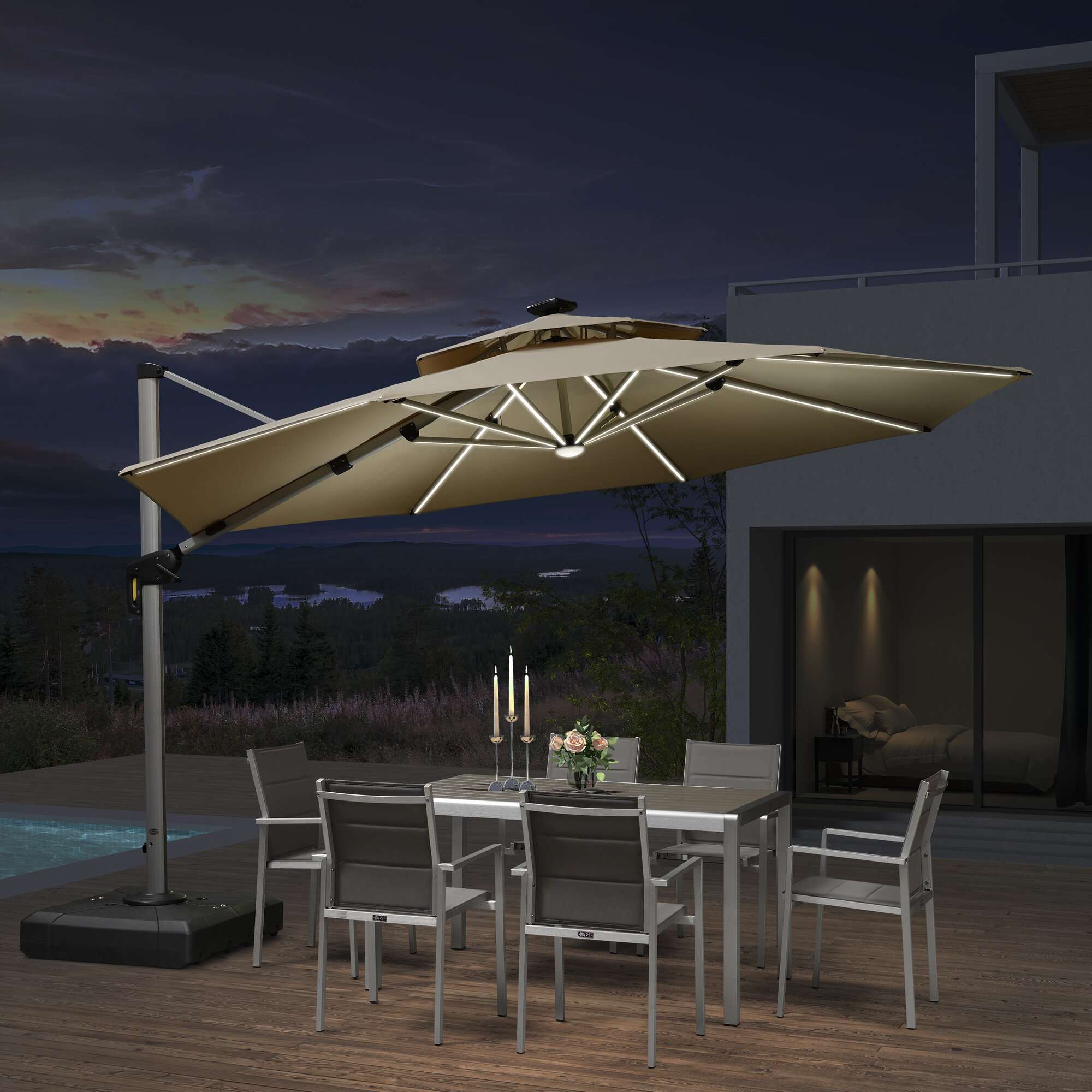 Latitude Run Senner 12 Cantilever Umbrella Reviews Wayfair