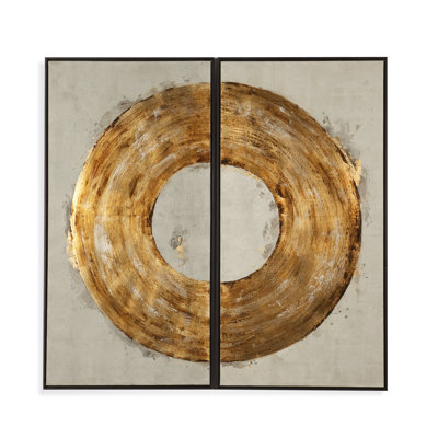 Thoroughly 'Ring of Fire' Framed Painting on Wood (24x48cm)
