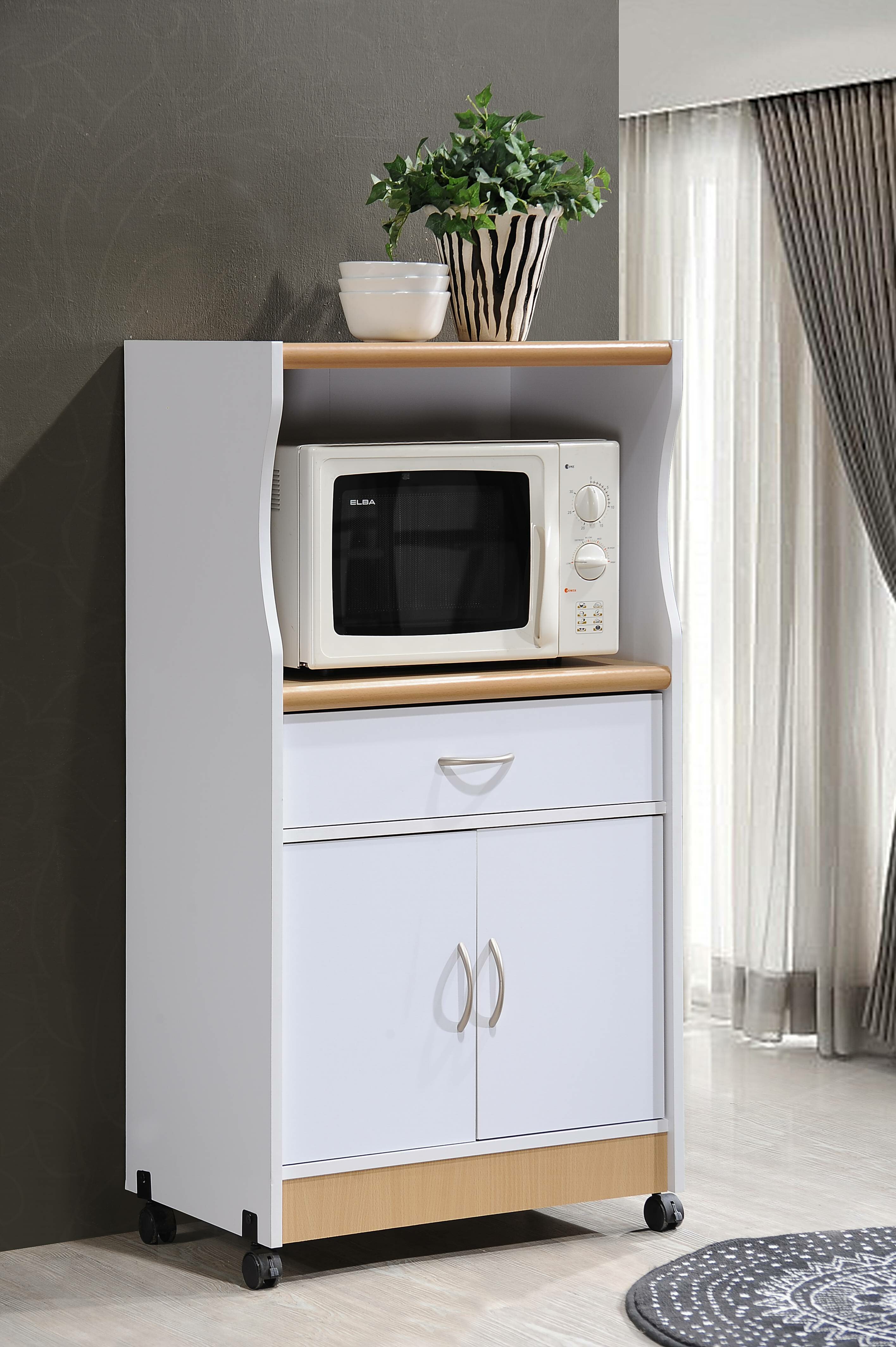 Wade Logan Livinia Microwave Cart Reviews Wayfair