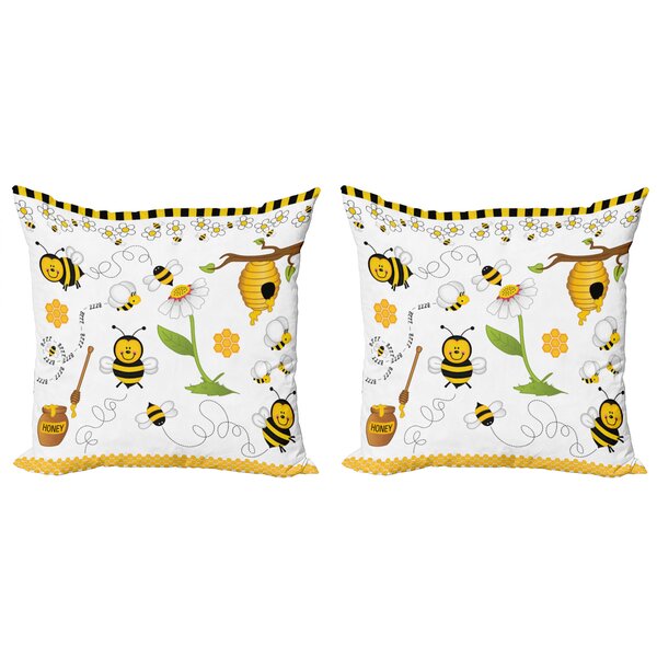18x18 Multicolor Gifts For Bee Worker Bee Worker Simple Title Throw Pillow 