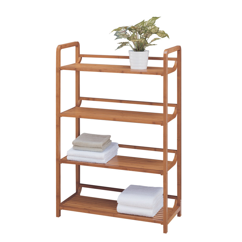 Ben 27 75 W X 41 25 H X 12 D Solid Wood Free Standing Bathroom Shelves Reviews Allmodern